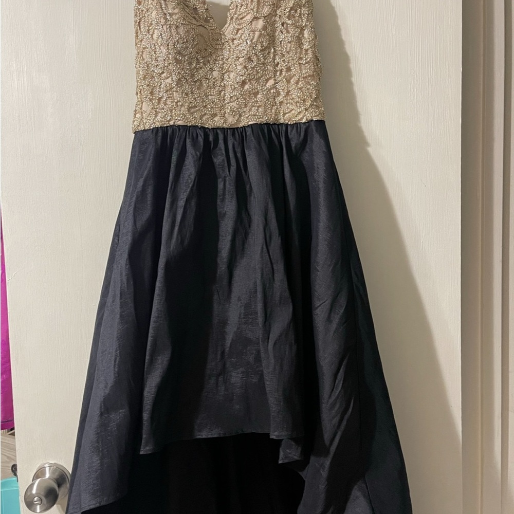 B. Smart Black and Gold Dress